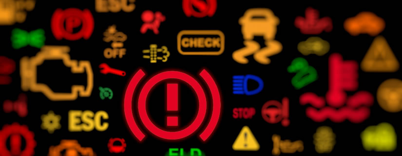 red warning light on dashboard