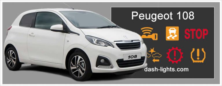 Peugeot 108 Warning Symbols and Dash Lights Meaning