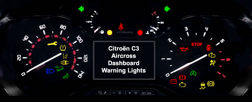 Citroën C3 Aircross Dashboard Warning Lights - Dash-Lights.com