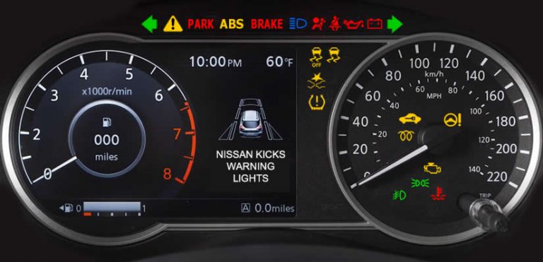 Nissan Kicks Dashboard Warning Lights - DASH-LIGHTS.COM